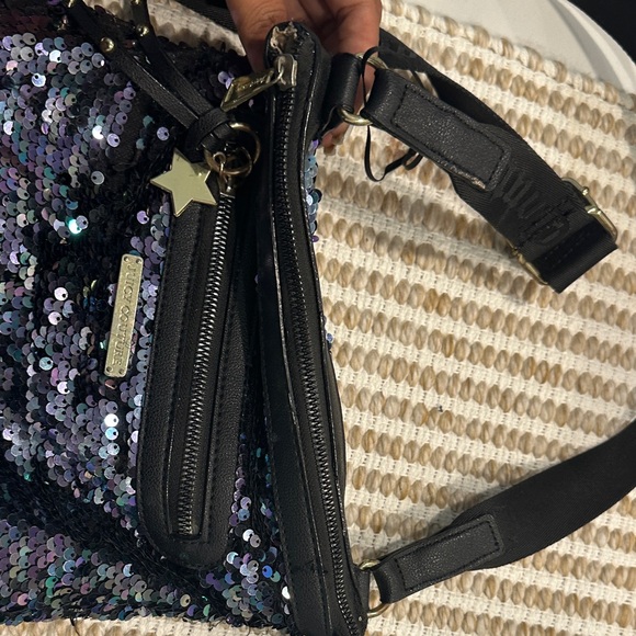 Juicy Couture Black and Blue Sequin Crossbody Bag - Picture 6 of 11